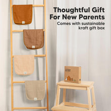 Load image into Gallery viewer, 5-Pack Lumi Muslin Burp Cloths (Spice)