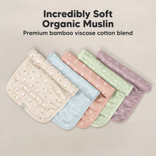 Load image into Gallery viewer, 5-Pack Lumi Muslin Burp Cloths (Bloom)