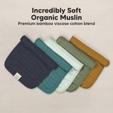 Load image into Gallery viewer, 5-Pack Lumi Muslin Burp Cloths (Eclipse)