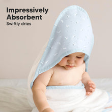 Load image into Gallery viewer, Luxe Baby Hooded Towel (Blue Whale)