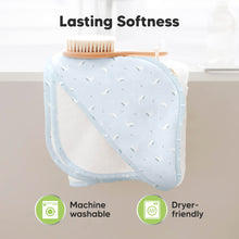 Load image into Gallery viewer, Luxe Baby Hooded Towel (Blue Whale)