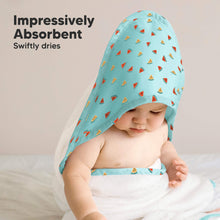 Load image into Gallery viewer, Luxe Baby Hooded Towel (Melon Beat)