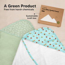 Load image into Gallery viewer, Luxe Baby Hooded Towel (Melon Beat)
