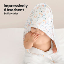 Load image into Gallery viewer, Luxe Baby Hooded Towel (Wildflowers)