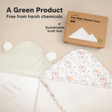 Load image into Gallery viewer, Luxe Baby Hooded Towel (Wildflowers)