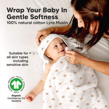 Load image into Gallery viewer, Lyra Muslin Hooded Towel (Bruce, Petite)