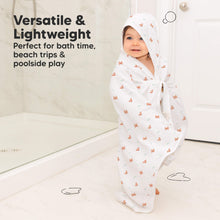 Load image into Gallery viewer, Lyra Muslin Hooded Towel (Monarch, Petite)