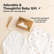 Load image into Gallery viewer, Lyra Muslin Hooded Towel (Monarch, Petite)