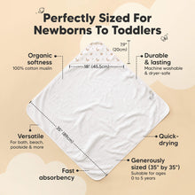 Load image into Gallery viewer, Lyra Muslin Hooded Towel (Nibbles)