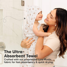Load image into Gallery viewer, Lyra Muslin Hooded Towel (Nibbles)