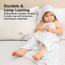 Load image into Gallery viewer, Lyra Muslin Hooded Towel (Petunia)