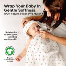 Load image into Gallery viewer, Lyra Muslin Hooded Towel (Roarsome, Petite)