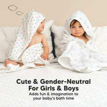 Load image into Gallery viewer, Lyra Muslin Hooded Towel (Roarsome, Petite)