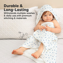 Load image into Gallery viewer, Lyra Muslin Hooded Towel (Whale Bay)