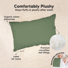 Load image into Gallery viewer, Mini Toddler Pillow With Pillowcase (Jungle Green)