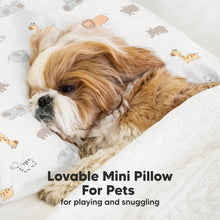 Load image into Gallery viewer, Mini Toddler Pillow With Pillowcase (Safari Echo)