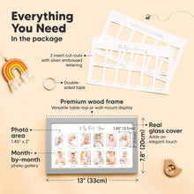 Load image into Gallery viewer, Nova Baby's First Year Picture Frame (Cloud Gray)