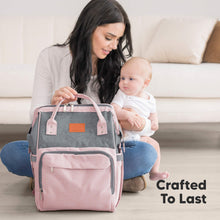 Load image into Gallery viewer, Original Diaper Bag (Pink Gray)