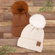 Load image into Gallery viewer, 2-Pack Pom Knitted Beanie