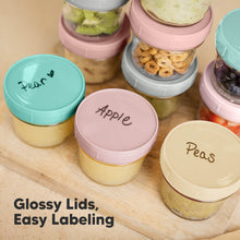 Load image into Gallery viewer, Prep Jars Baby Food Storage Glass Container (Pastels)