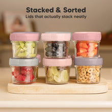 Load image into Gallery viewer, Prep Jars Baby Food Storage Glass Container (Roseate)