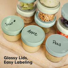 Load image into Gallery viewer, 6-Pack Prep Jars Food Glass Containers (Sage)