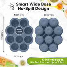 Load image into Gallery viewer, Prep Silicone Baby Food Tray (Slate)