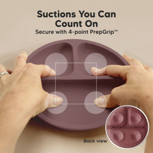 Load image into Gallery viewer, 3-Pack Prep Silicone Suction Plates with Lids (Burgundy)