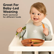 Load image into Gallery viewer, 3-Pack Prep Silicone Suction Plates with Lids (Terracotta)