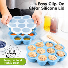 Load image into Gallery viewer, Prep Silicone Baby Food Tray (Misty Blue)