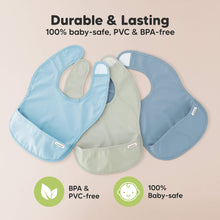 Load image into Gallery viewer, 3-Pack Presto Waterproof Bibs (Ocean)