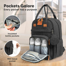 Load image into Gallery viewer, Rove Diaper Bag (Charcoal)