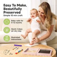 Load image into Gallery viewer, Rune Hand & Footprint Keepsake Frame (Petal Pink)