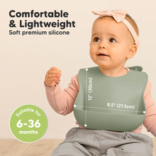 Load image into Gallery viewer, 2-Pack Prep Silicone Bibs (Sage)