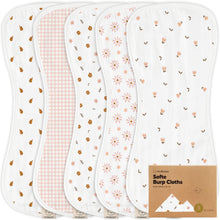 Load image into Gallery viewer, Softe Muslin Baby Burp Cloth (Petals)