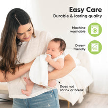 Load image into Gallery viewer, Softe Muslin Baby Burp Cloth (Soft White)