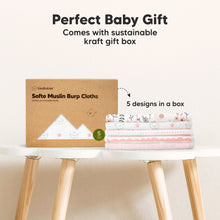 Load image into Gallery viewer, Softe Muslin Baby Burp Cloth (Sweet Charm)