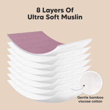 Load image into Gallery viewer, Softe Muslin Baby Burp Cloth (Mauve)