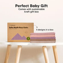 Load image into Gallery viewer, Softe Muslin Baby Burp Cloth (Mauve)