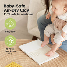 Load image into Gallery viewer, Baby Handprint & Footprint Keepsake Solo Frame (Ash Wood)