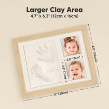 Load image into Gallery viewer, Baby Handprint & Footprint Keepsake Solo Frame (Ash Wood)