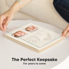 Load image into Gallery viewer, Baby Handprint & Footprint Keepsake Solo Frame (Ash Wood)