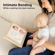 Load image into Gallery viewer, Baby Handprint & Footprint Keepsake Solo Frame (Ash Wood)