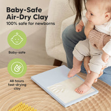 Load image into Gallery viewer, Baby Handprint & Footprint Keepsake Solo Frame (Mist Blue)