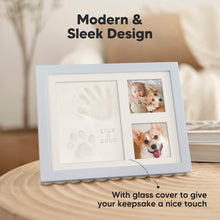 Load image into Gallery viewer, Baby Handprint & Footprint Keepsake Solo Frame (Mist Blue)