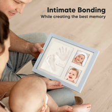 Load image into Gallery viewer, Baby Handprint & Footprint Keepsake Solo Frame (Mist Blue)