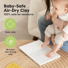 Load image into Gallery viewer, Baby Handprint & Footprint Keepsake Solo Frame (Natural Pine)