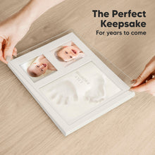 Load image into Gallery viewer, Baby Handprint & Footprint Keepsake Solo Frame (Natural Pine)