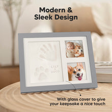 Load image into Gallery viewer, Baby Handprint & Footprint Keepsake Solo Frame (Cloud Gray)