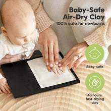 Load image into Gallery viewer, Baby Handprint & Footprint Keepsake Solo Frame (Onyx Black)